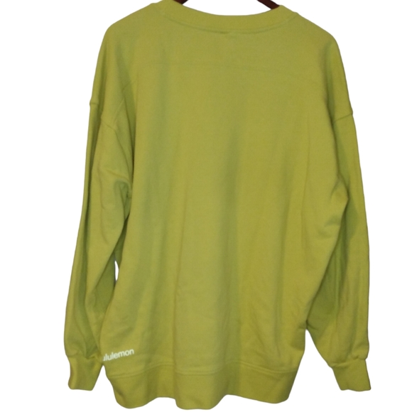 Lululemon Perfectly Oversized Crew Lime Green size 10 - Picture 3 of 6